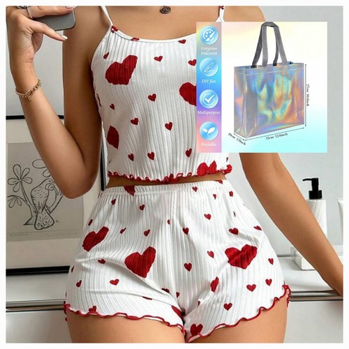 Womens loveheart pjs pyjamas - womens,